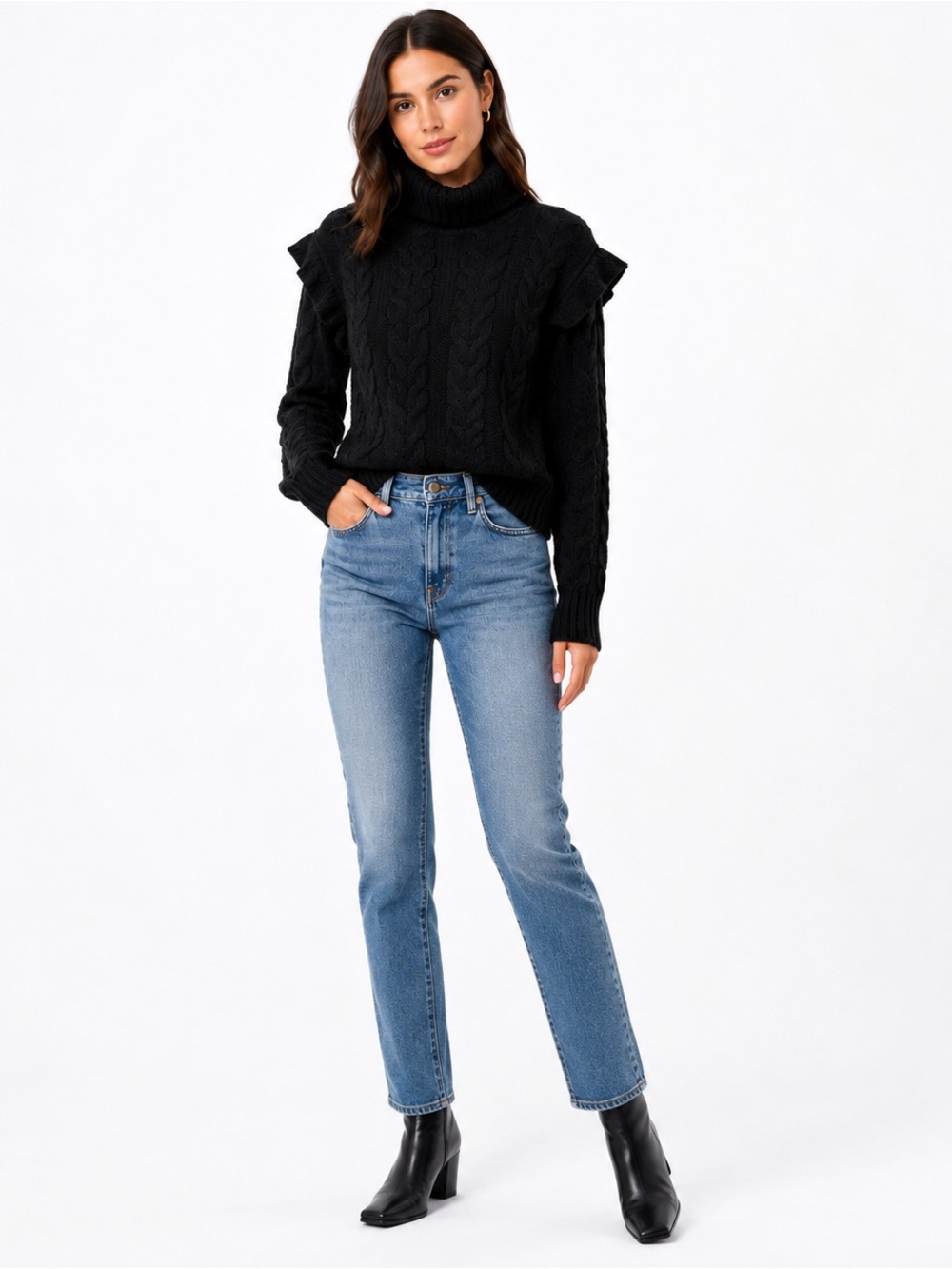 Joe’s Jeans Fuzzy Knit Sweater – Black | XS | New Without Tags